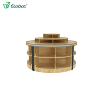 GMG-003 ECOBOX насыпная пищевая полка деревянная круглая витрина кабинета кабинета стабильный для супермаркета
